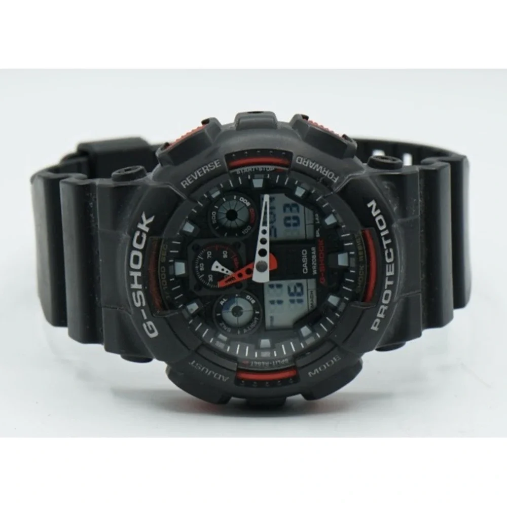 Casio G-Shock GA-100-1A4ER Men's Shockproof Digital Analog Watch, 20BAR Waterpr
